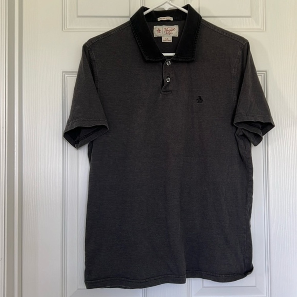 Original Penguin mens gray polo shirt